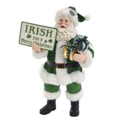 MUSICAL SANTA WITH IRISH GREETINGS